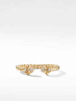 Renaissance Ring In 18k Yellow Gold With Pavé Diamonds