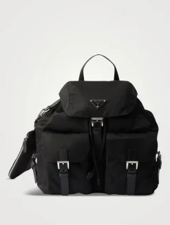 Re-nylon Medium Backpack With Pouch