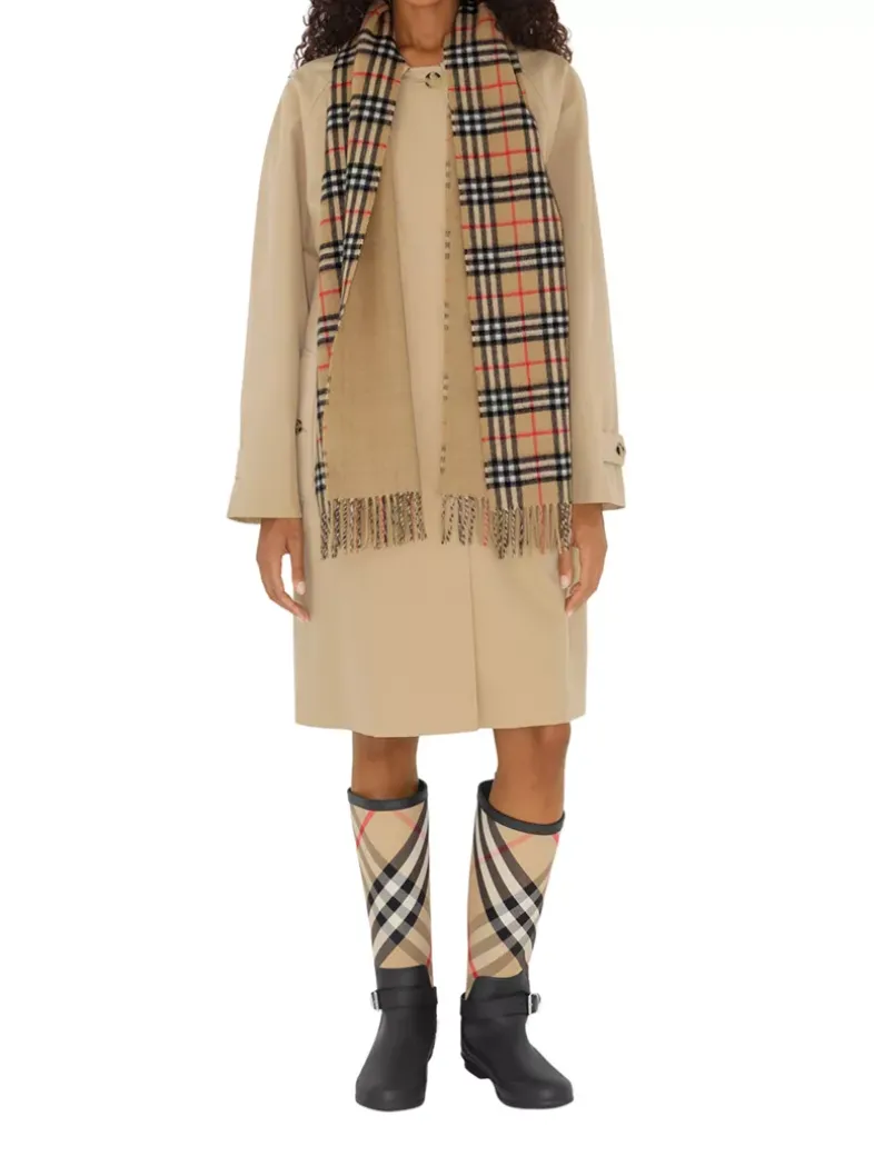 Reversible Check Cashmere Scarf