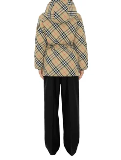 Reversible Check Nylon Keswick Puffer Jacket