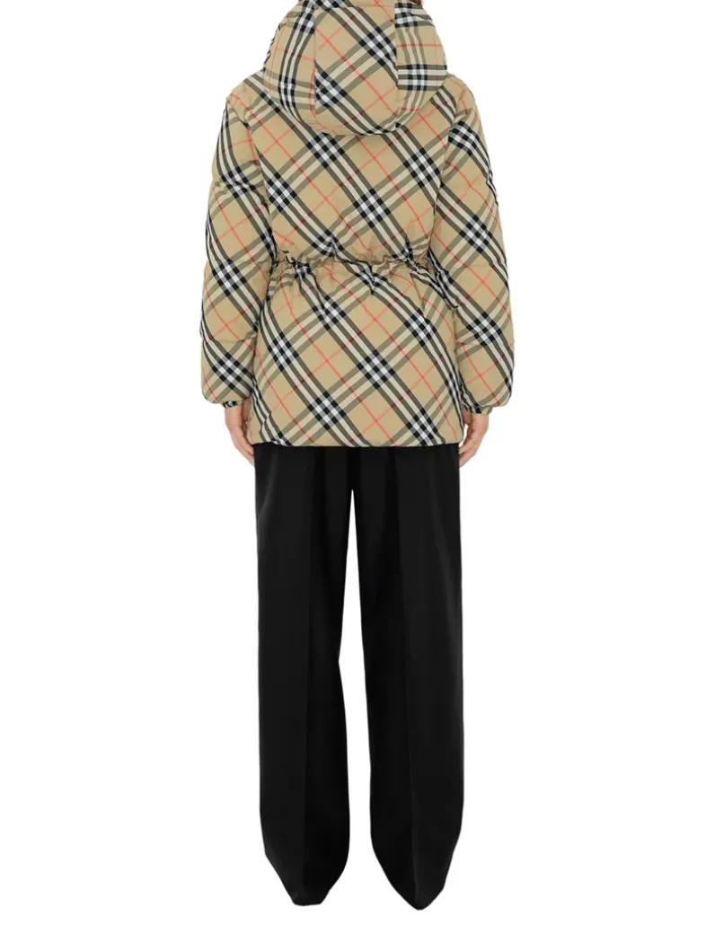 Reversible Check Nylon Keswick Puffer Jacket