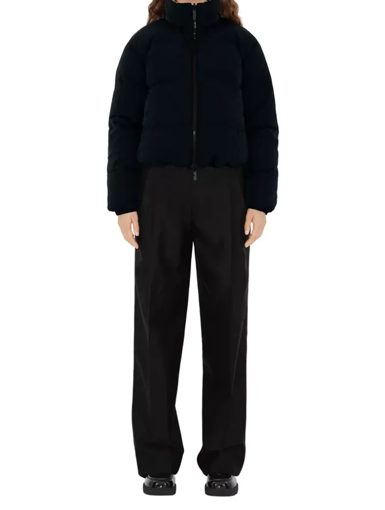 Reversible Check Nylon Puffer Jacket