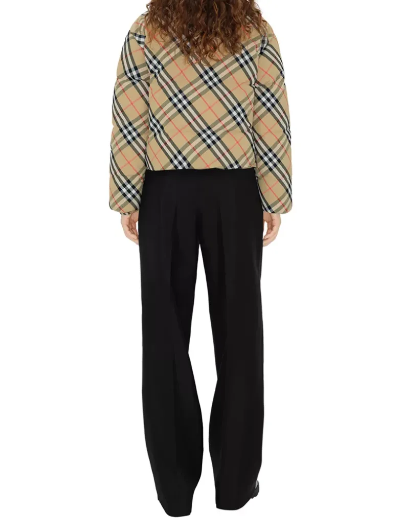 Reversible Check Nylon Puffer Jacket