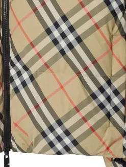 Reversible Check Nylon Puffer Jacket