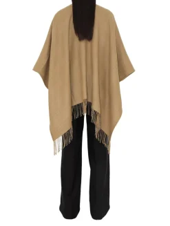 Reversible Check Wool Cape