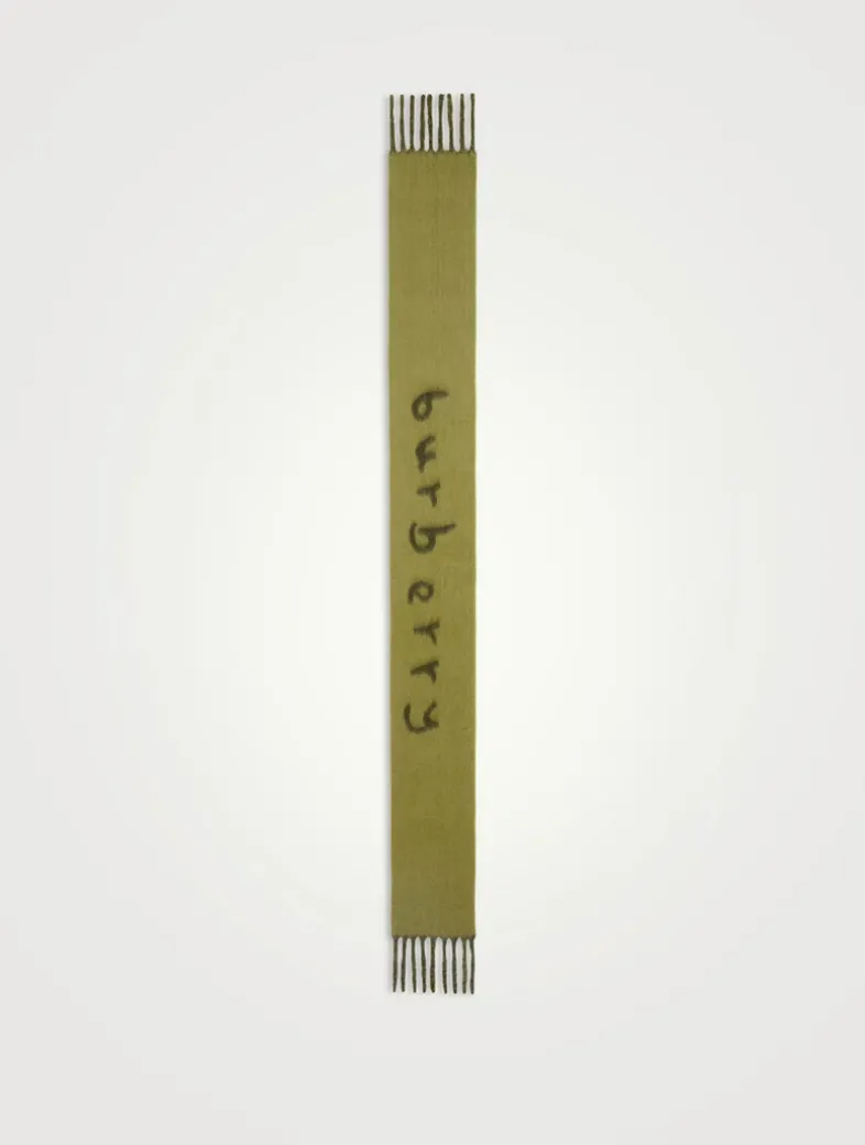 Reversible Logo Alpaca Wool Blend Scarf