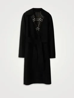 Reversible Wool Wrap Coat