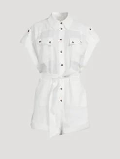 Rhiannon Belted Linen Jumpsuit