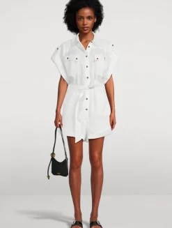 Rhiannon Belted Linen Jumpsuit