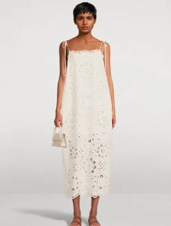 Rhiannon Embroidered Lace Midi Dress