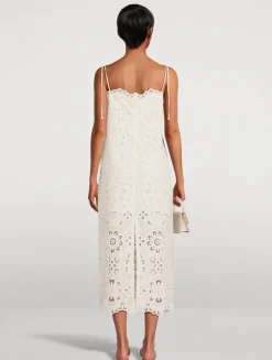 Rhiannon Embroidered Lace Midi Dress