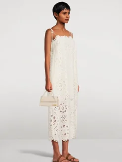 Rhiannon Embroidered Lace Midi Dress