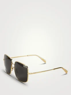 Rhinestone Triomphe Square Sunglasses