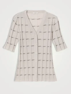 Ribbed Cashmere Cardigan