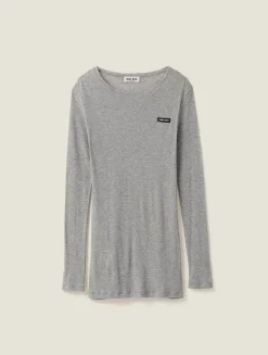 Ribbed Knit Jersey Dress