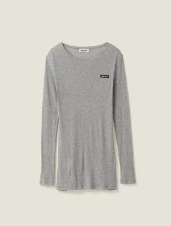 Ribbed Knit Jersey Dress