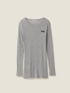 Ribbed Knit Jersey Dress