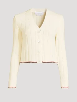 Ribbed Merino Wool Cardigan