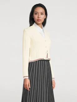 Ribbed Merino Wool Cardigan