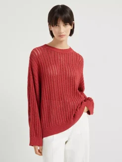 Ribbed Openwork Sweater