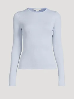 Ribbed Pima Cotton T-Shirt