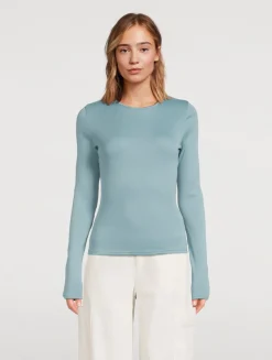 Ribbed Pima Cotton T-Shirt