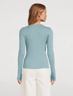 Ribbed Pima Cotton T-Shirt