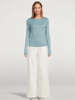 Ribbed Pima Cotton T-Shirt