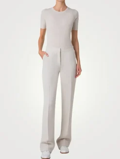 Ribbed Silk And Cotton Top