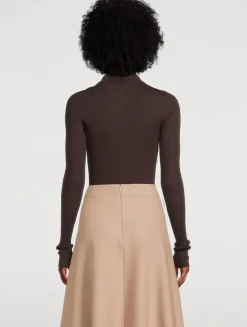 Ribbed Wool Polo Shirt