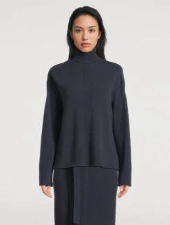 Ribbed Wool Turtleneck