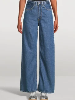 Ribcage Braided Wide-Leg Jeans