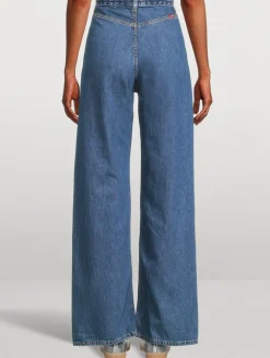 Ribcage Braided Wide-Leg Jeans