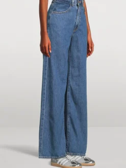 Ribcage Braided Wide-Leg Jeans
