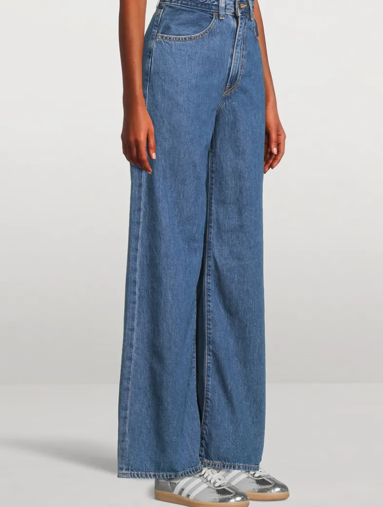 Ribcage Braided Wide-Leg Jeans