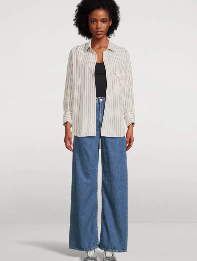 Ribcage Braided Wide-Leg Jeans