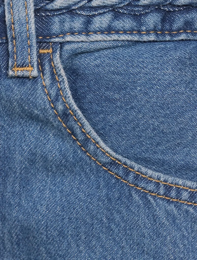 Ribcage Braided Wide-Leg Jeans