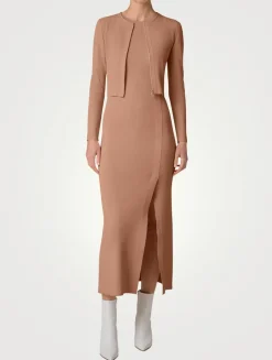 Rib-Knit Cropped Cardigan