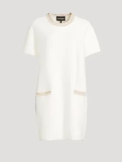 Rib-Knit Fringe-Trimmed Dress