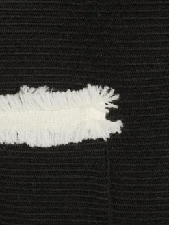 Rib-Knit Fringe-Trimmed Jacket