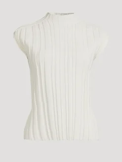 Rib-Knit Mockneck Top