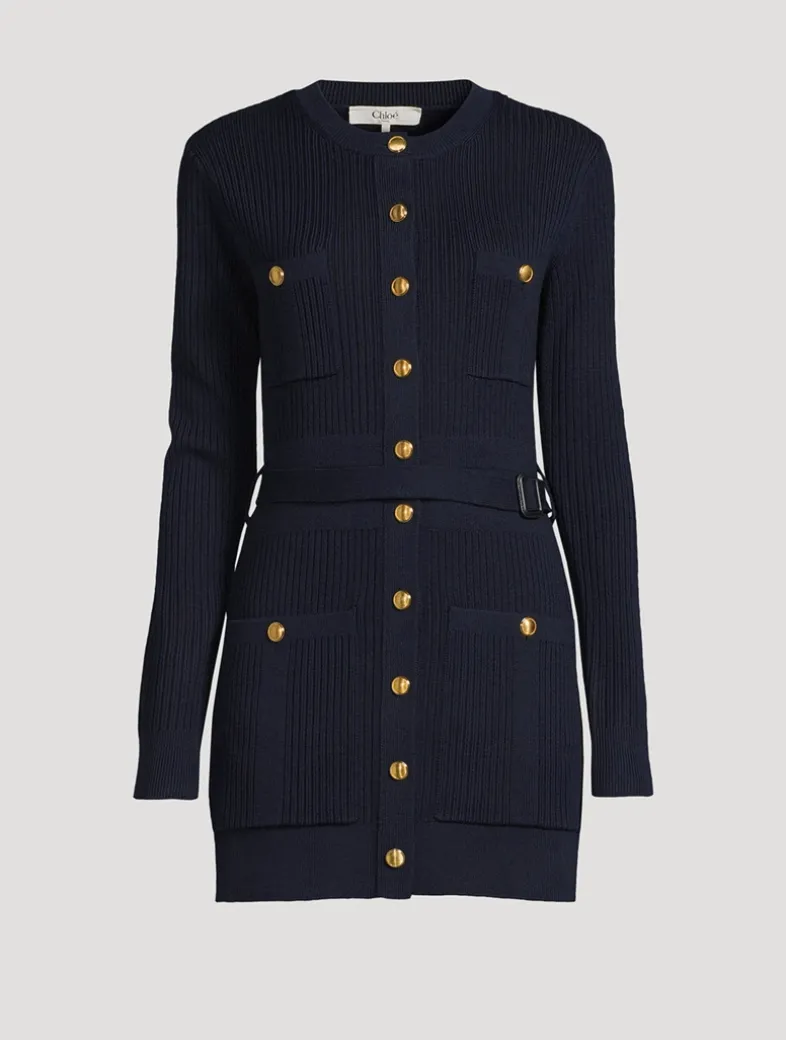 Rib-Knit Sweater Dress