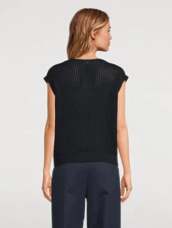 Rib-Knit Sweater Vest