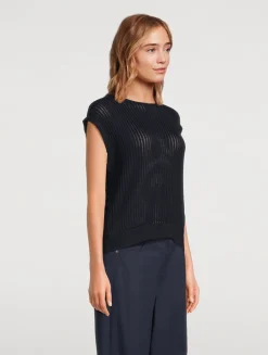 Rib-Knit Sweater Vest