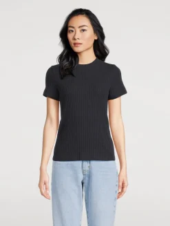 Rib-Knit T-Shirt