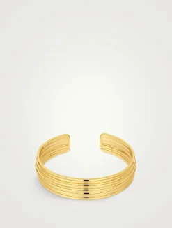 Ridged Positano Cuff Bracelet