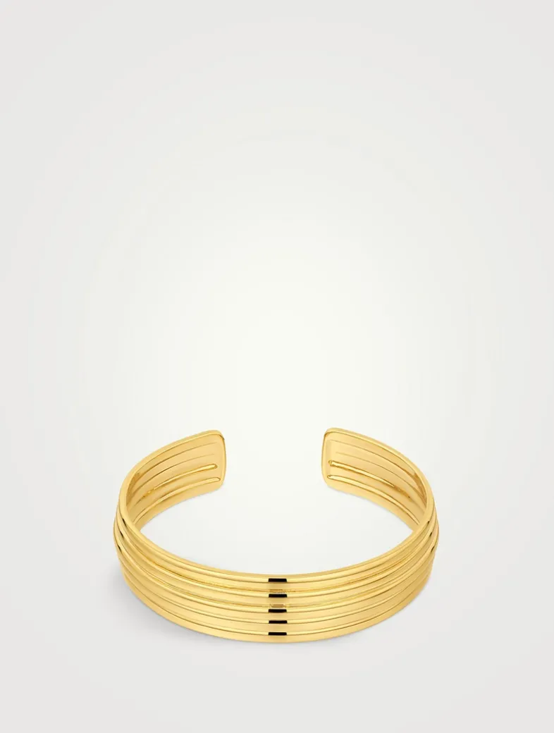 Ridged Positano Cuff Bracelet