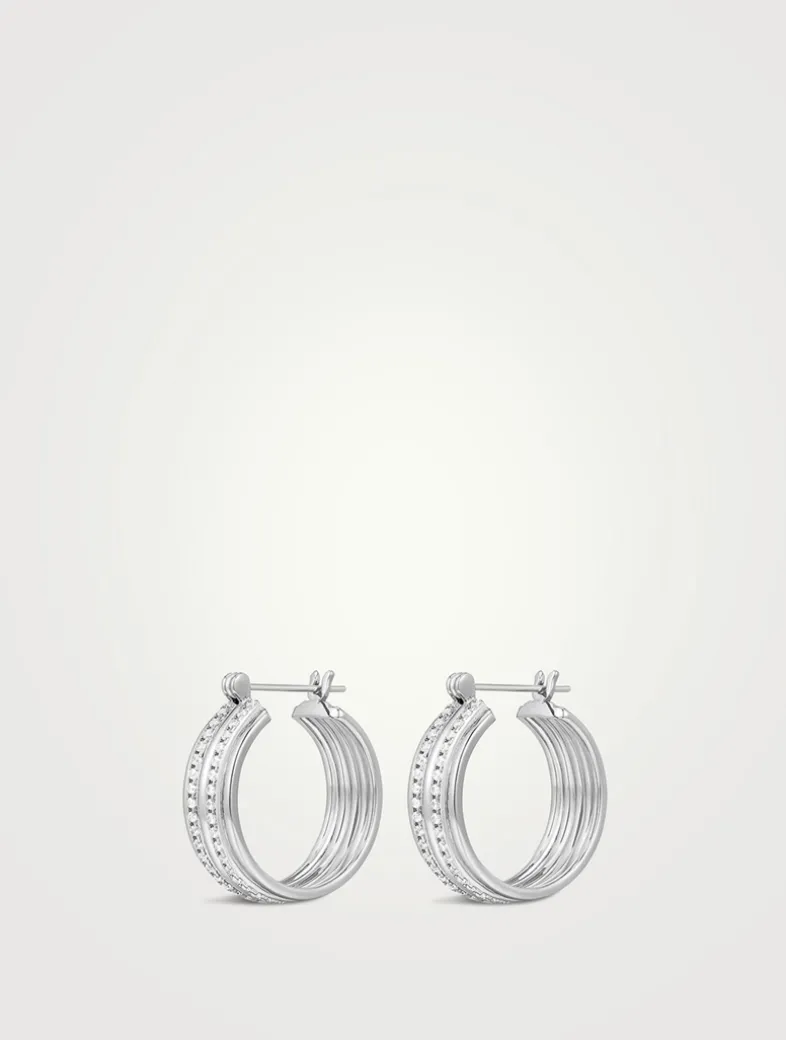 Ridged Positano Hoop Earrings