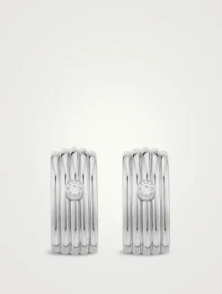 Ridged Positano Hoop Earrings