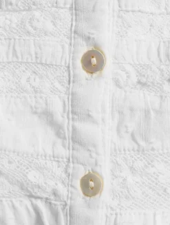 Rietta Lace-Trimmed Cotton Mini Dress